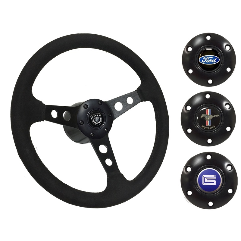 1979-82 Ford Mustang Steering Wheel Kit | Black Ultralux Suede | ST3583BLK