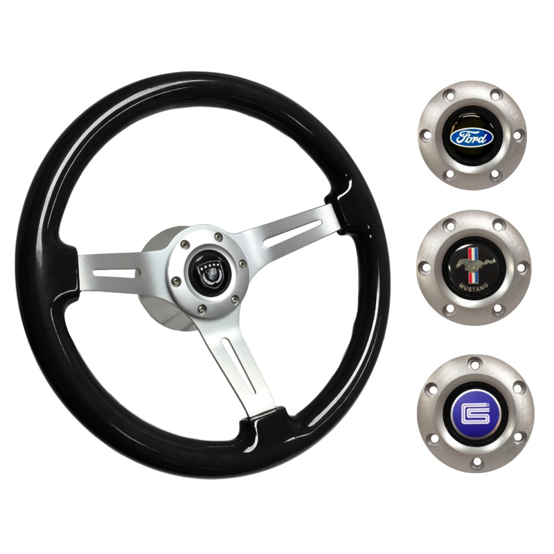 1984-04 Ford Mustang Steering Wheel Kit | Black Ash Wood | ST3074