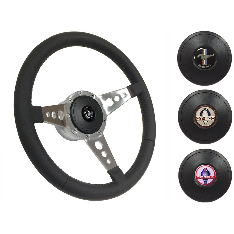 1984-04 Ford Mustang Steering Wheel Kit | Black Leather | ST3056