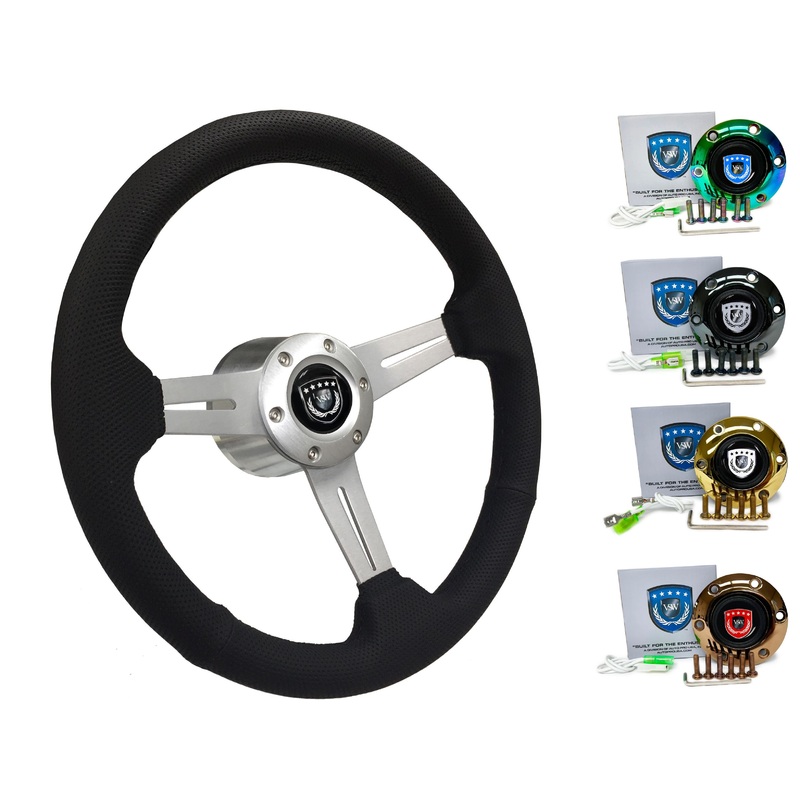 1985-88 BMW M5 Steering Wheel Kit | Perforated Leather | ST3587BLK-BLK