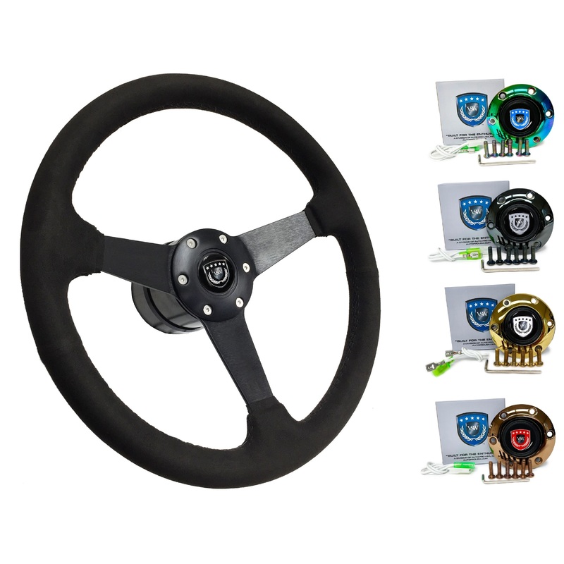 1986-90 BMW M3 Steering Wheel Kit | Black Ultralux Suede | ST3582BLK