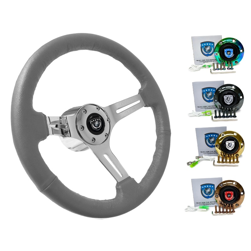 1989-93 Nissan 240SX Steering Wheel Kit | Grey Leather | ST3012GRY