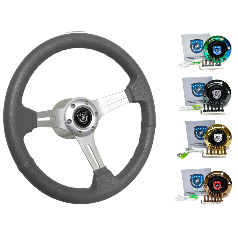 1989-98 Nissan Maxima Steering Wheel Kit | Grey Leather | ST3014GRY