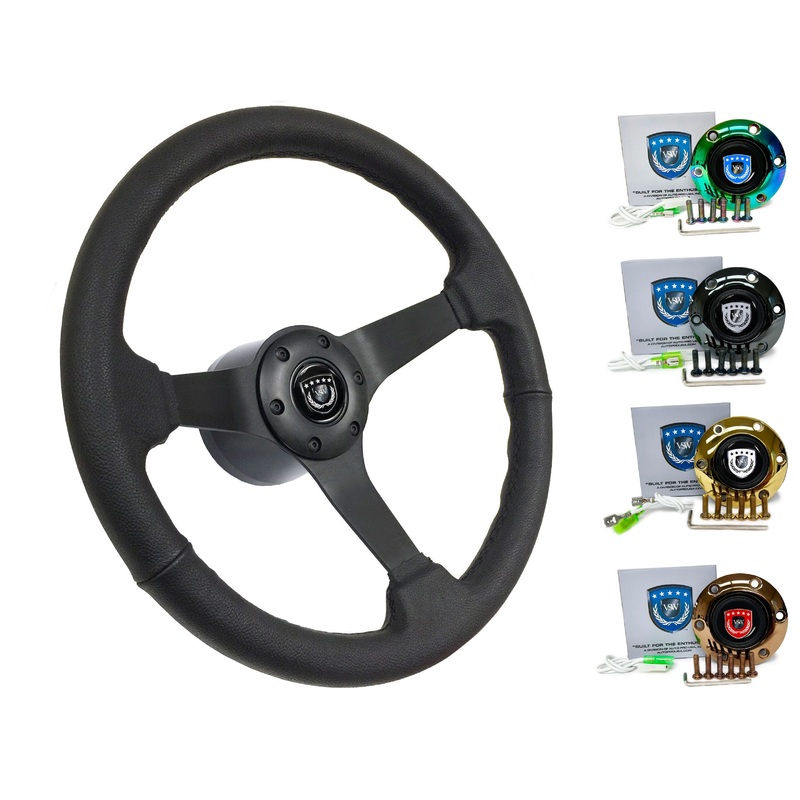 1993-06 Nissan Altima Steering Wheel Kit | Black Leather | ST3160BLK