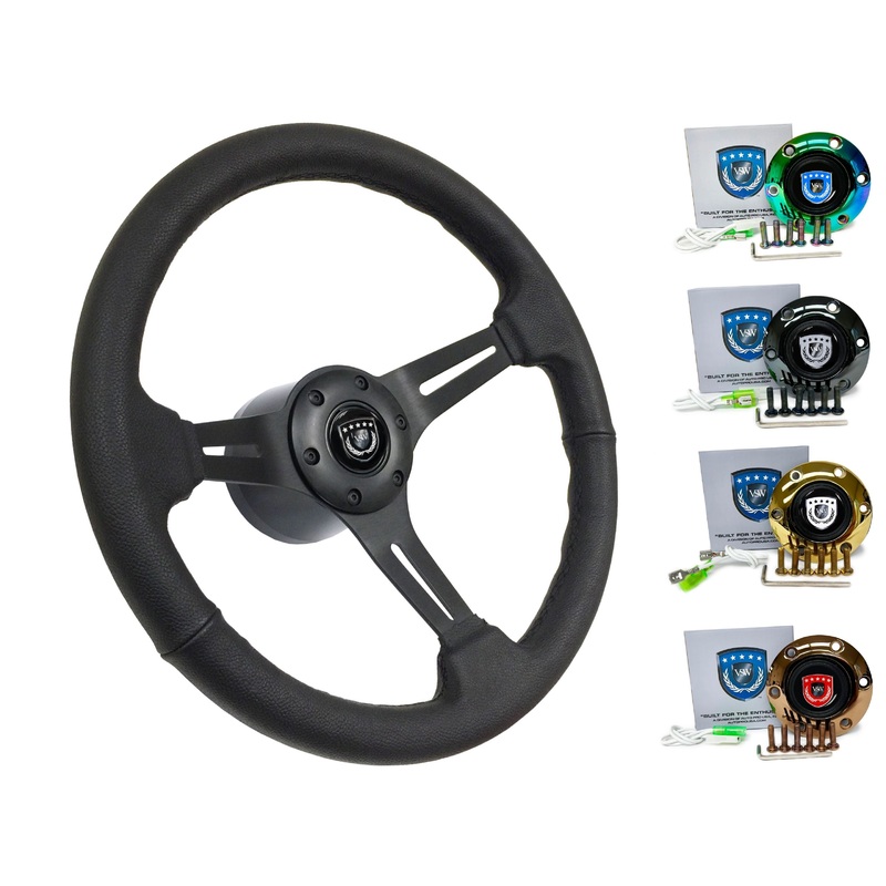 1998+ Volkswagen Beetle Steering Wheel Kit | Black Leather | ST3060BLK