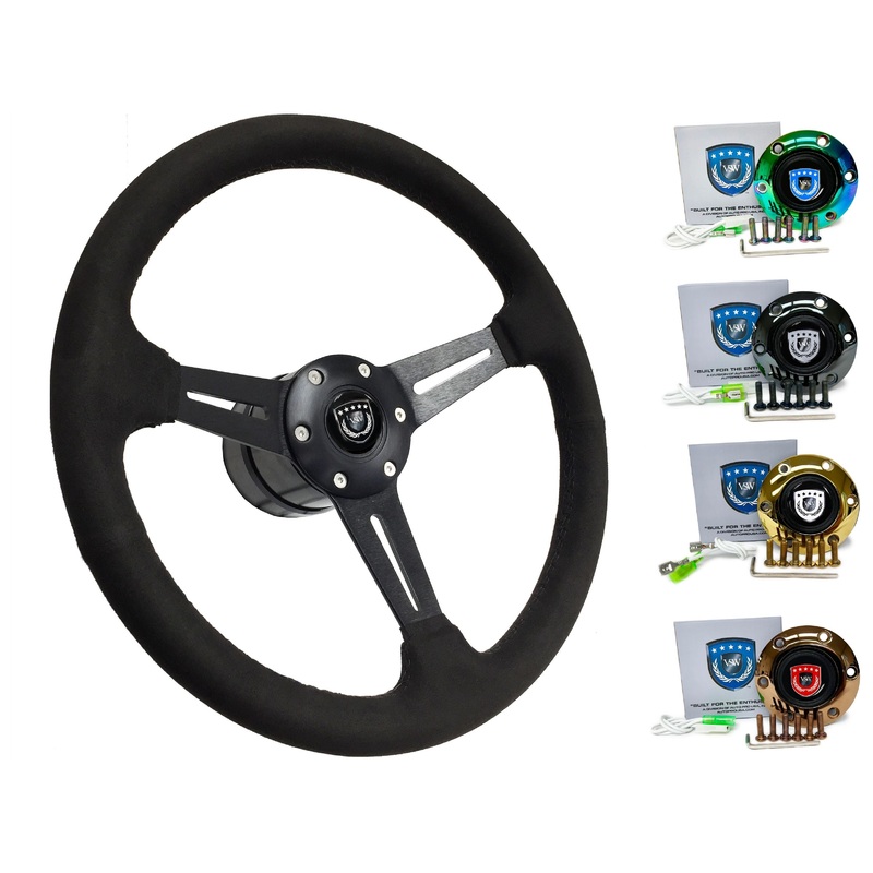1999-04 Porsche 911 (996) Steering Wheel Kit | Black Ultralux Suede | ST3584BLK