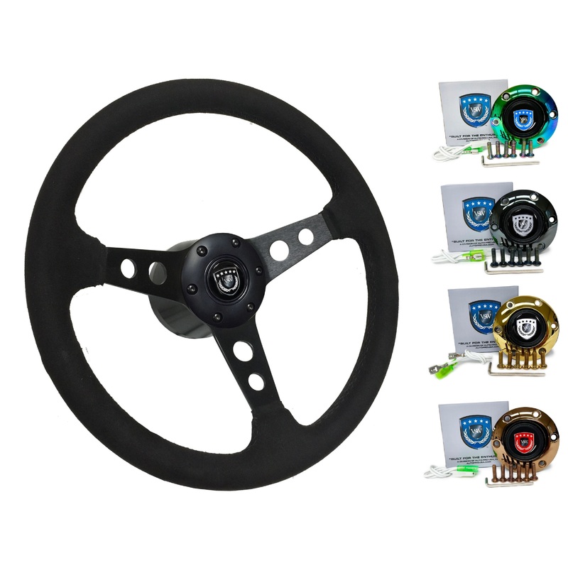 1999+ Volkswagen Golf Steering Wheel Kit | Black Ultralux Suede | ST3583BLK