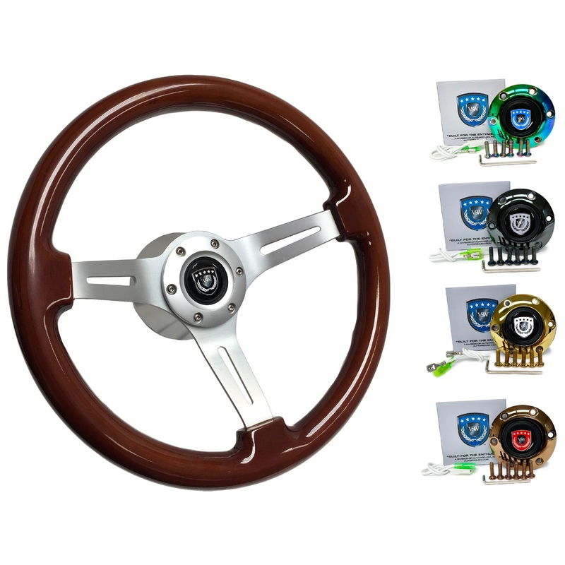 2004-13 BMW 3-Series Steering Wheel Kit | Mahogany Wood | ST3027S
