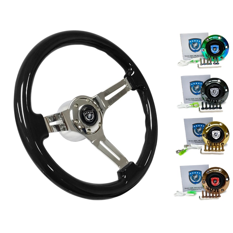 Toyota Matrix Steering Wheel Kit | Black Ash Wood | ST3072