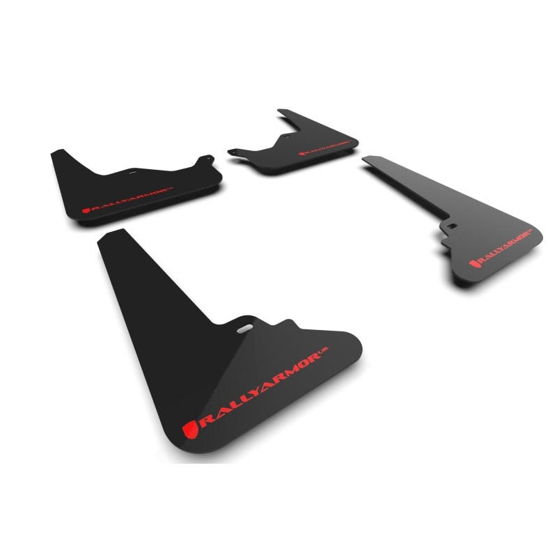 Rally Armor 21-25 Tesla Model S / S Plaid Black UR Mud Flap w/Red Logo
