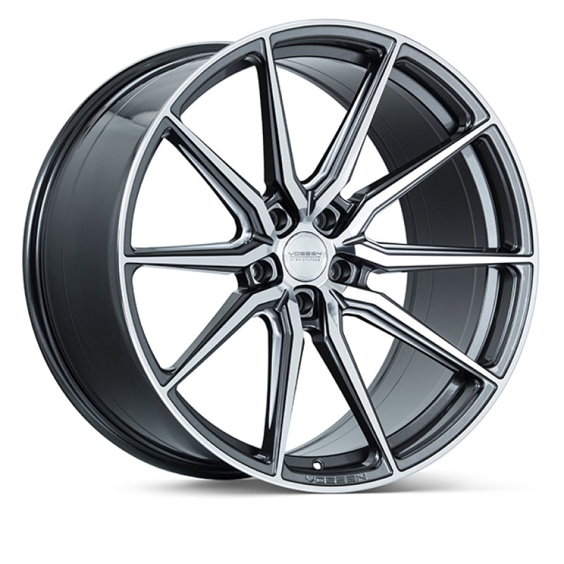 Vossen HF-3 22×10.5 / 5×120 / ET38 / Deep Face / 72.56 – Gloss Graphite Polished Wheel