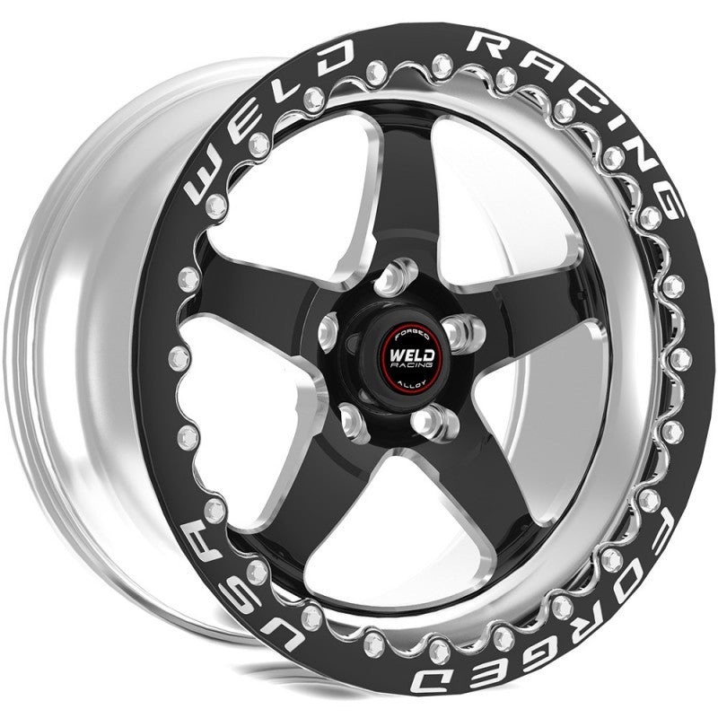 Weld S71 17×10 / 5×5 BP / 7.2in. BS 43mm O/S Black Wheel (HighPad) – Single Beadlock