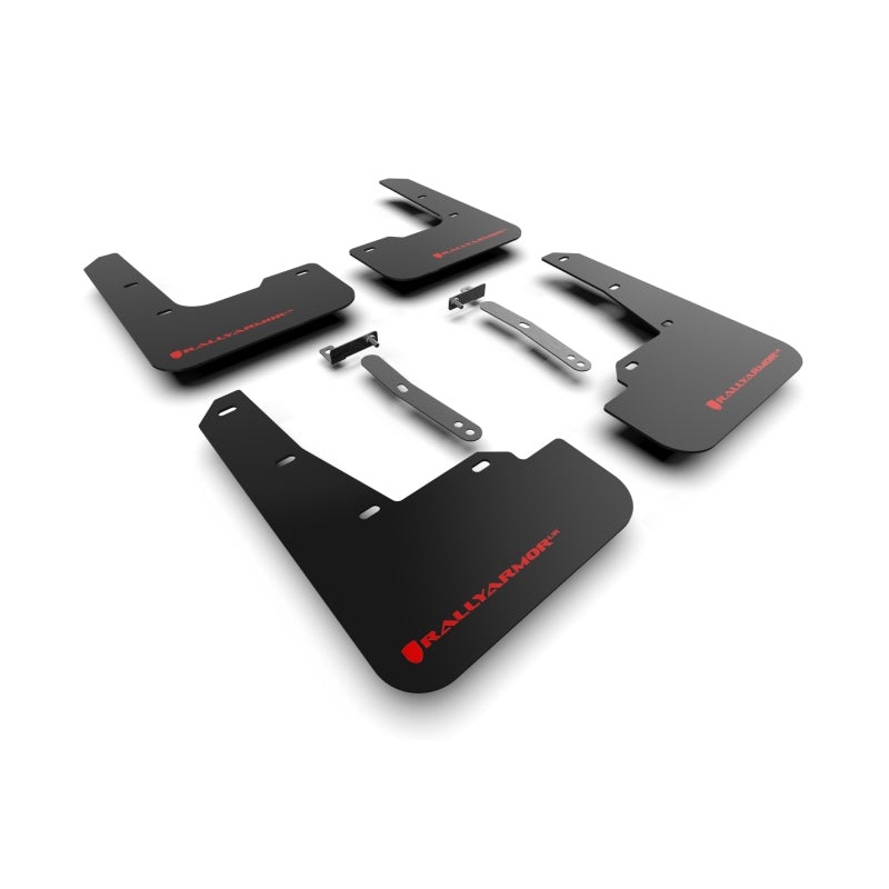 Rally Armor 22-23 Hyundai Elantra N & N Line Black UR Mud Flap w/Red Logo