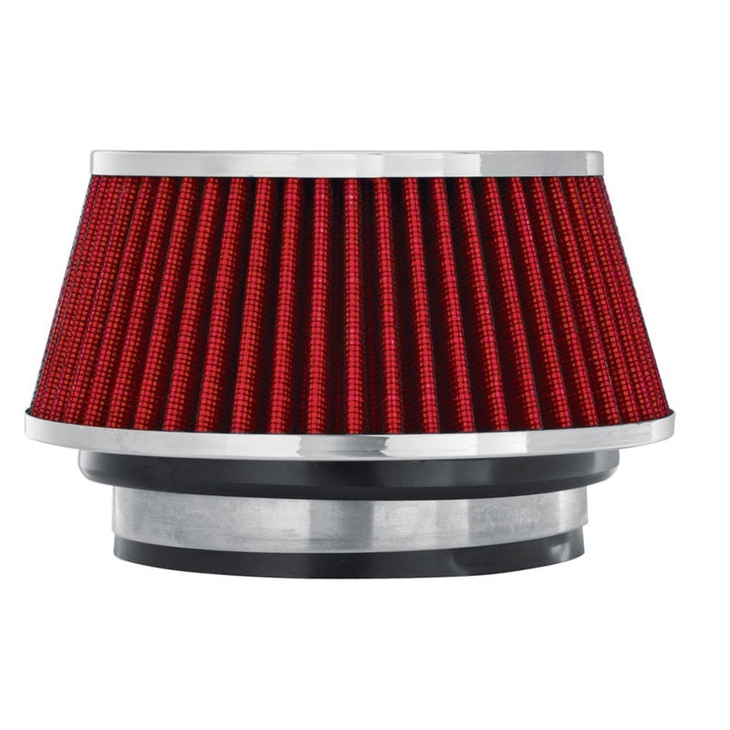 Spectre Adjustable Conical Air Filter 2-1/2in. Tall (Fits 3in. / 3-1/2in. / 4in. Tubes) – Red