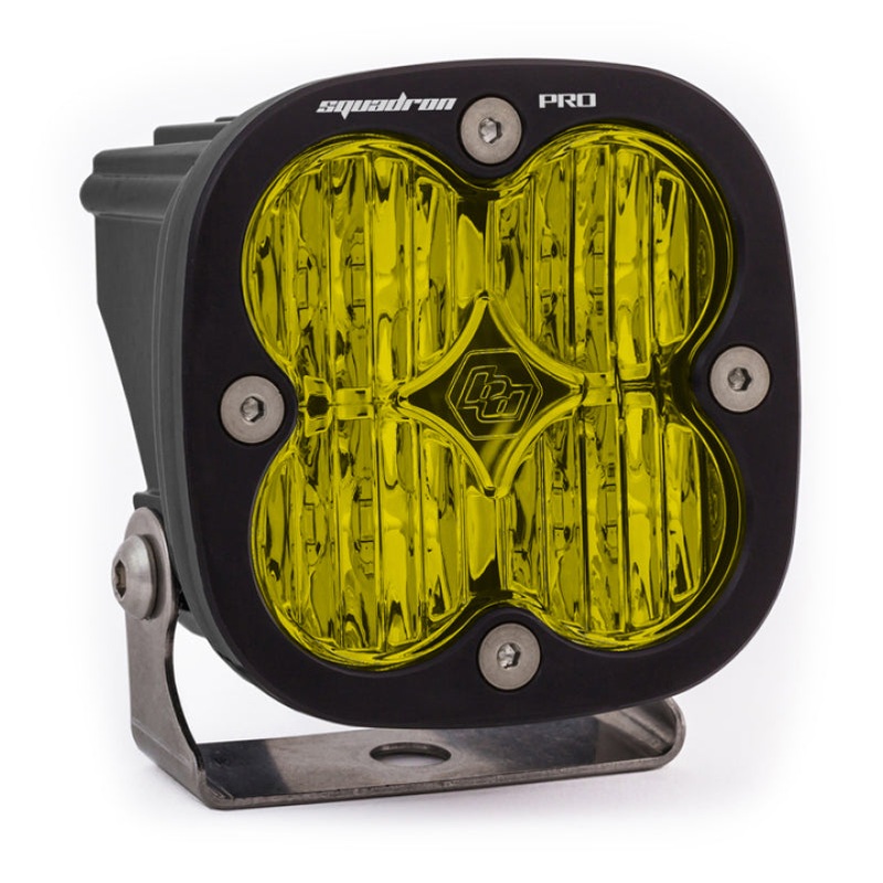 Baja Designs Squadron Pro Black Wide Cornering Pattern LED Light Pod – Amber