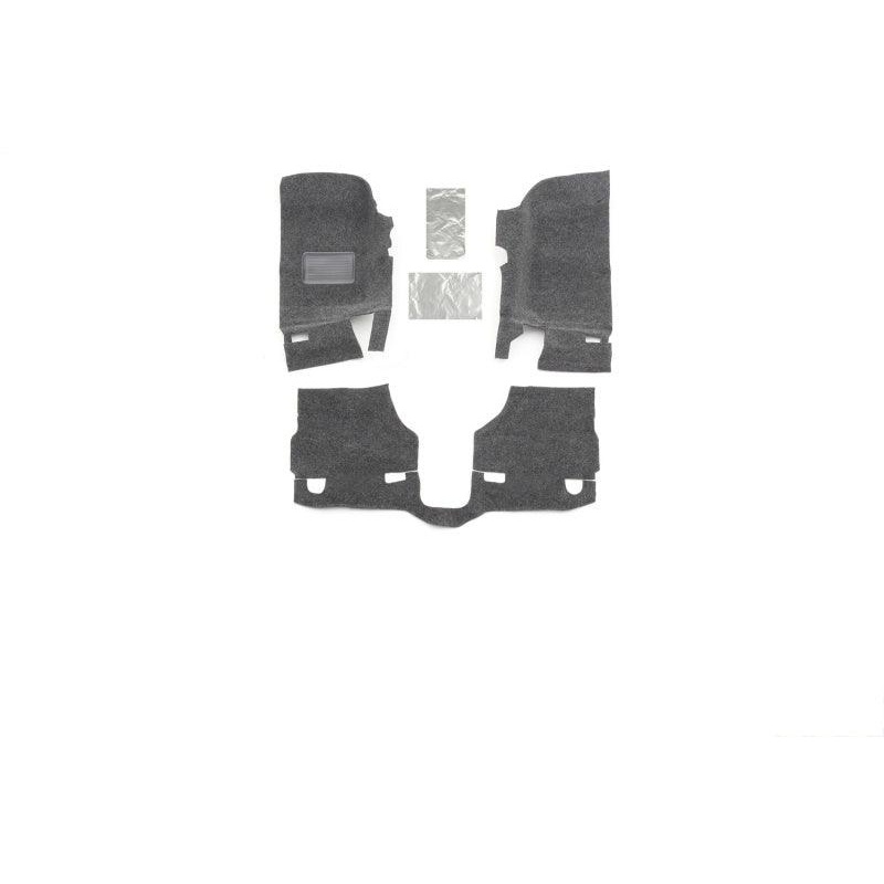 BedRug 07-10 Jeep JK 2Dr Front 3pc Floor Kit (Incl Heat Shields)