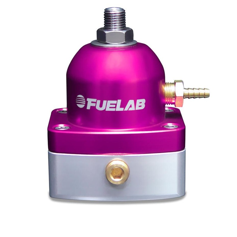 Fuelab 535 EFI Adjustable Mini FPR 25-90 PSI (2) -6AN In (1) -6AN Return – Purple