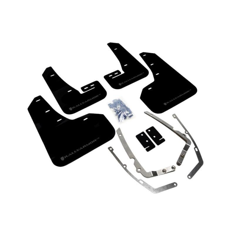 Rally Armor 15-21 VW Golf/GTI/TSI Black UR Mud Flap w/ Grey Logo