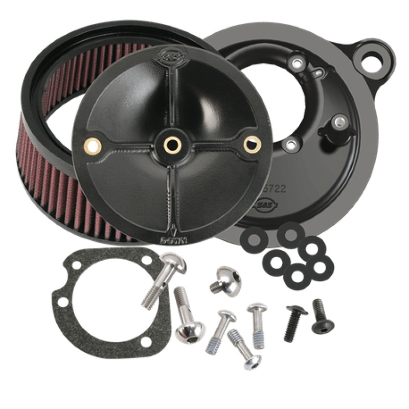 S&S Cycle 99-06 BT Model w/ Stock CV Carb/07-10 Softail CVO Models Stealth Air Cleaner Kit w/o Cover