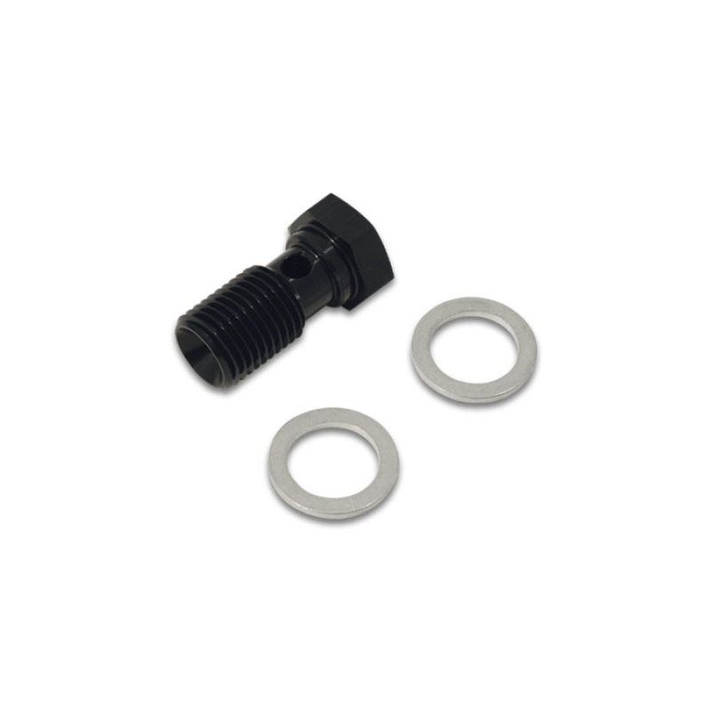 Vibrant Aluminum Banjo Bolt w/ 2 Washers (M12x1.5 20mm LG) – Anodized Black