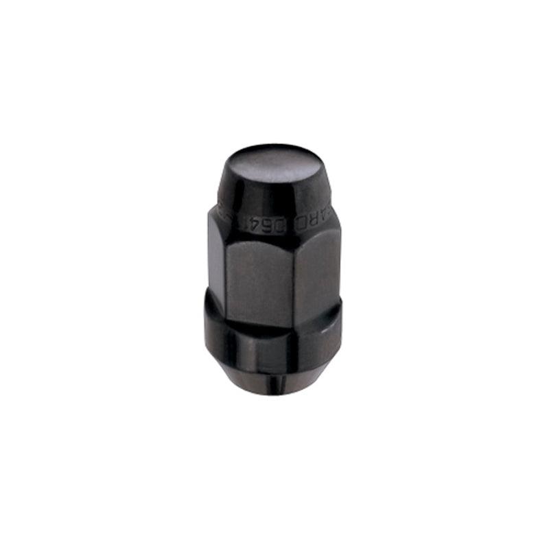 McGard Hex Lug Nut (Cone Seat Bulge Style) M14X1.5 / 22mm Hex / 1.945in. Length (4-Pack) – Black