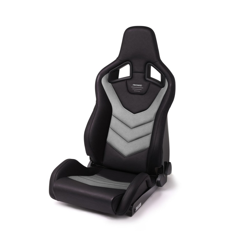 Recaro Sportster GT Driver Seat – Black Vinyl/Cloud Grey Suede