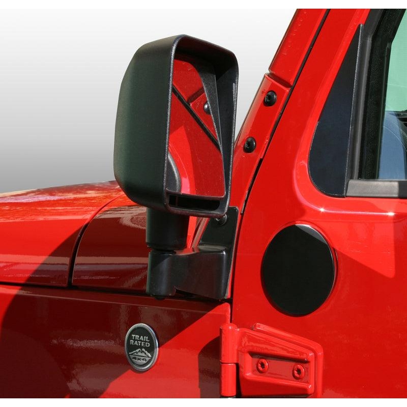 Rugged Ridge 07-18 Jeep Wrangler JK Black Mirror Filler Plates
