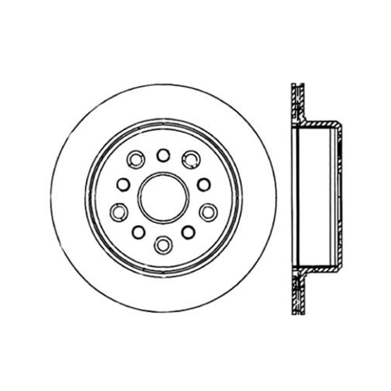 StopTech 5/93-98 Toyota Supra Right Rear Slotted & Drilled Rotor