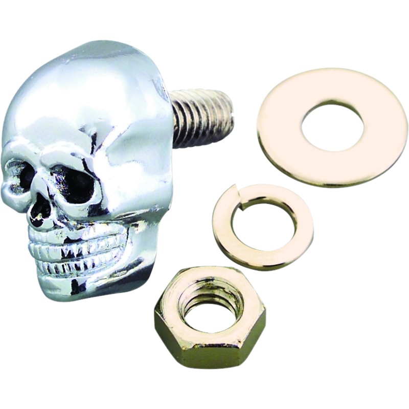 Bikers Choice Chrome Skull Kromets 5/8 Long 1/4-20 Stud Ea