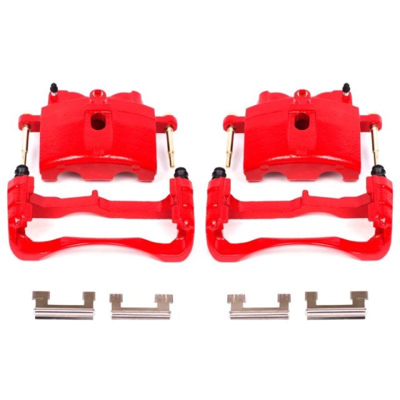 Power Stop 00-04 Cadillac DeVille Front Red Calipers w/Brackets – Pair