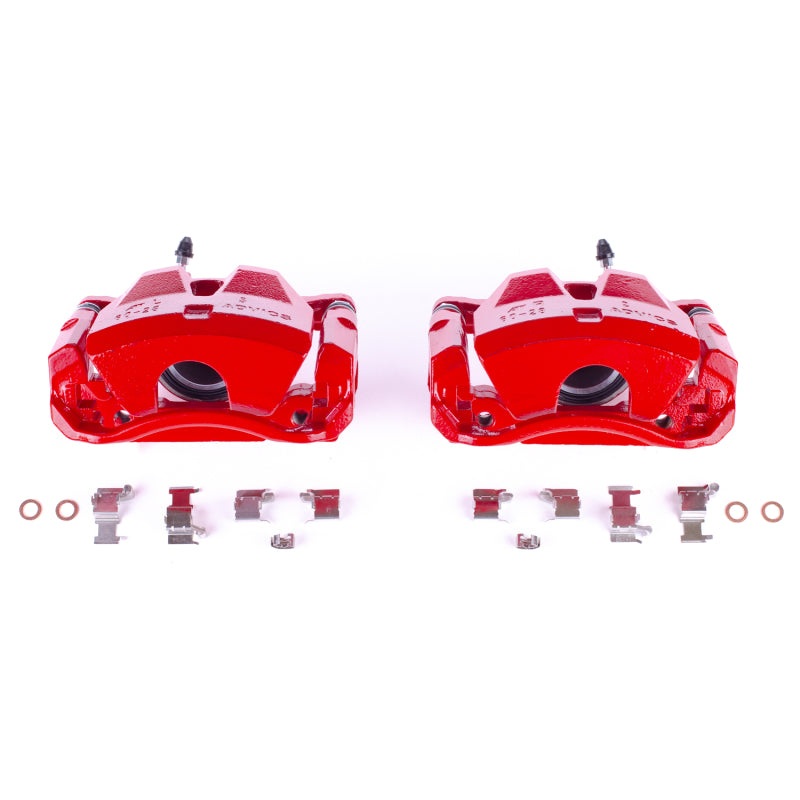 Power Stop 07-10 Lexus IS250 Front Red Calipers w/Brackets – Pair