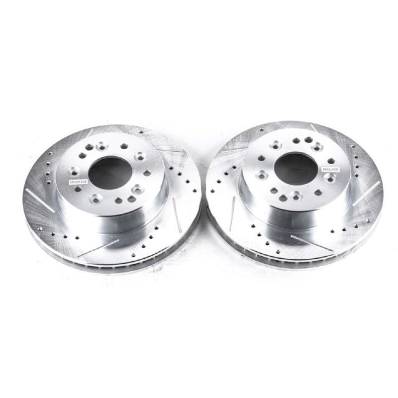 Power Stop 63-82 Chevrolet Corvette Rear Evolution Drilled & Slotted Rotors – Pair