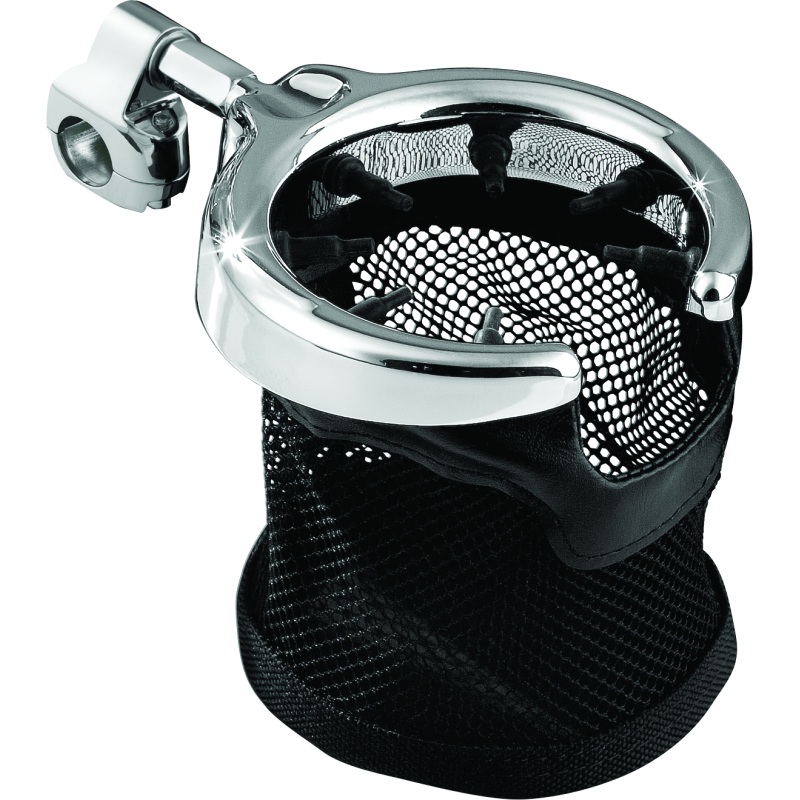 Kuryakyn Drink Holder With Basket 1-1/4in Mount Chrome