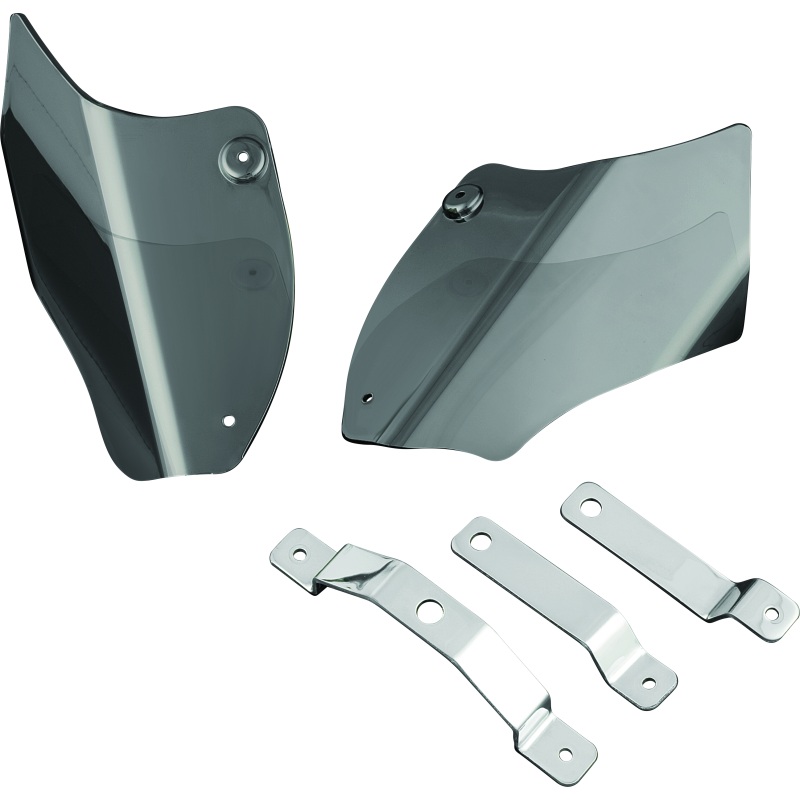 Kuryakyn Saddle Shields Heat Deflectors 00-17 Softail Smoke