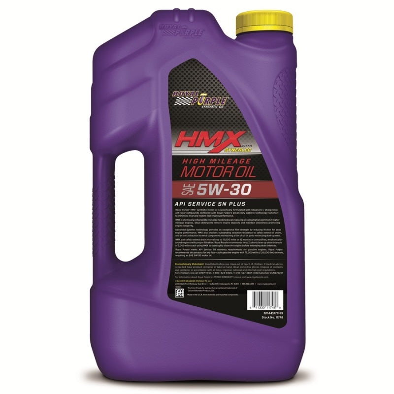 Royal Purple HMX Premium Synthetic High Mileage 5W-30 Motor Oil – 5 Quart