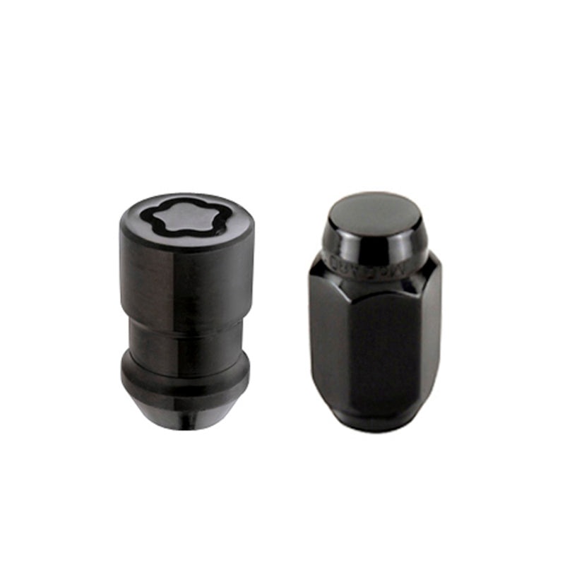 McGard 6 Lug Hex Install Kit w/Locks (Cone Seat Nut) M12X1.5 / 13/16 Hex / 1.5in. Length – Black