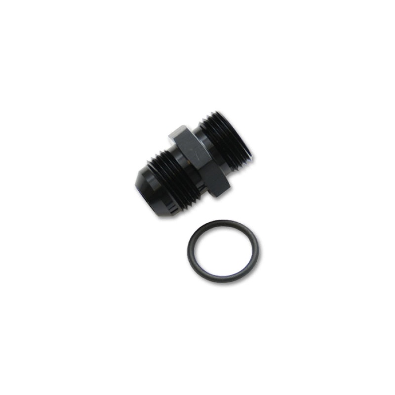 Vibrant -6AN Male Flare to -12 ORB Male Straight Adapter w/O-Ring – Anodized Black