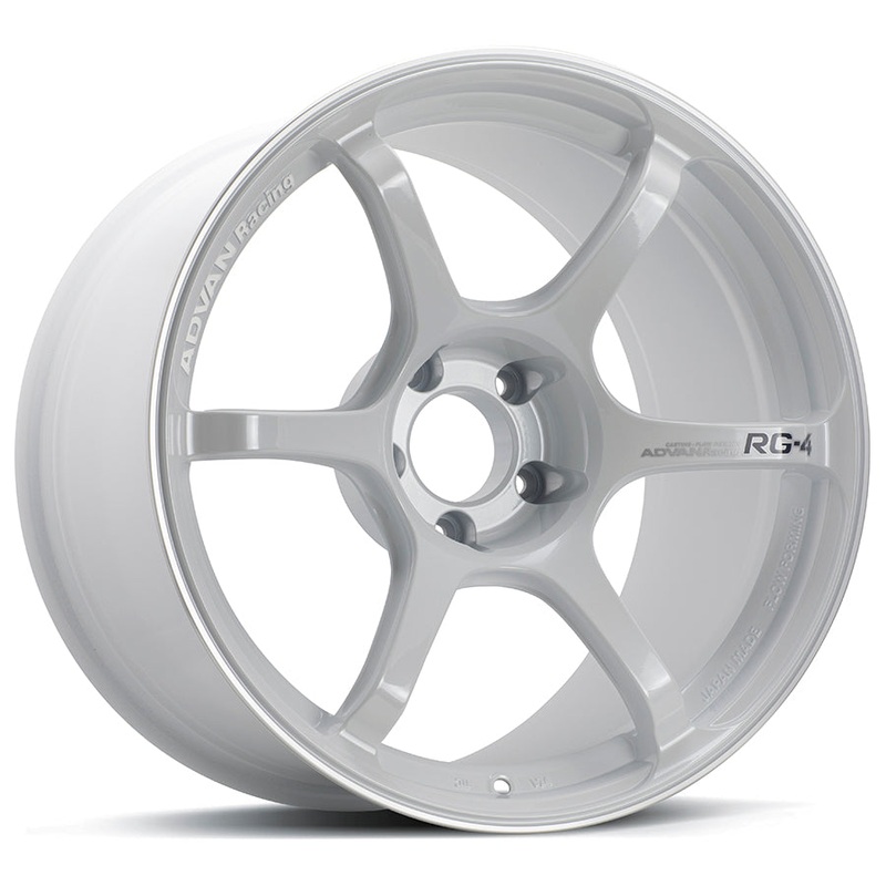 Advan RG-4 Wheel (S-GTR Face) – 18×9.5 +45 5×120 (Racing White Metallic & Ring)