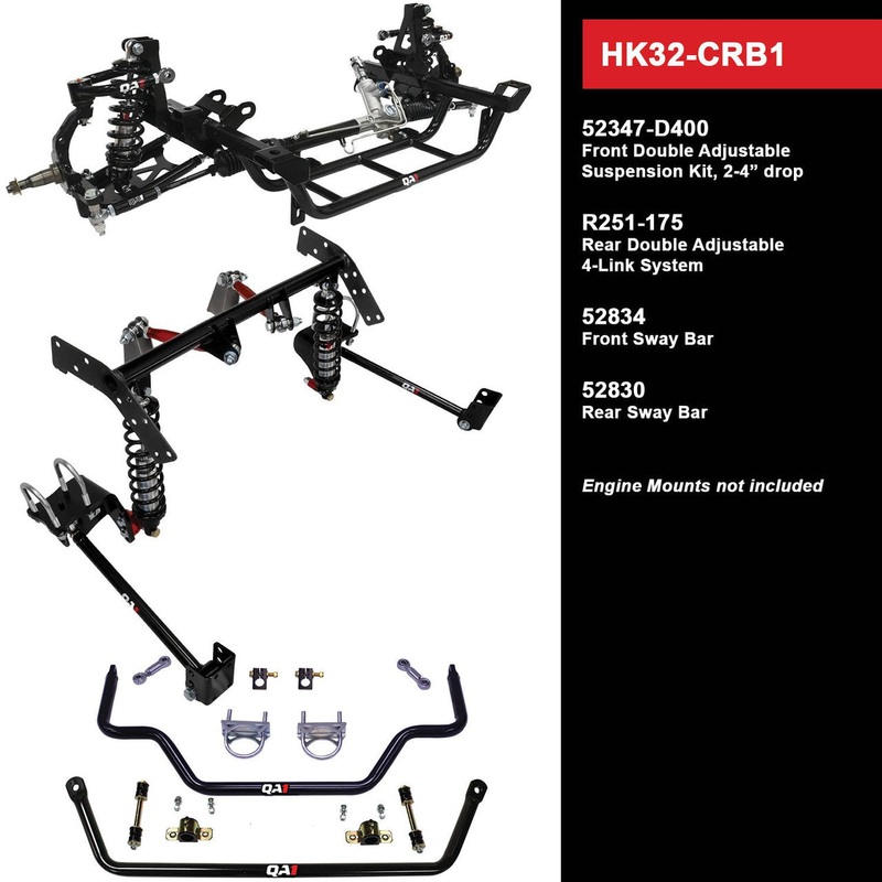 QA1 HK32-CRB1 Level 2 Full Vehicle Handling Kit 62-65 Mopar B-Body Double Adjustable 2-4in. Drop