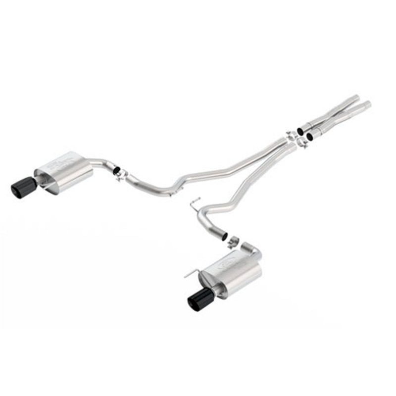Ford Racing 2015 Mustang 5.0L Touring Cat-Back Exhaust System Black Chrome