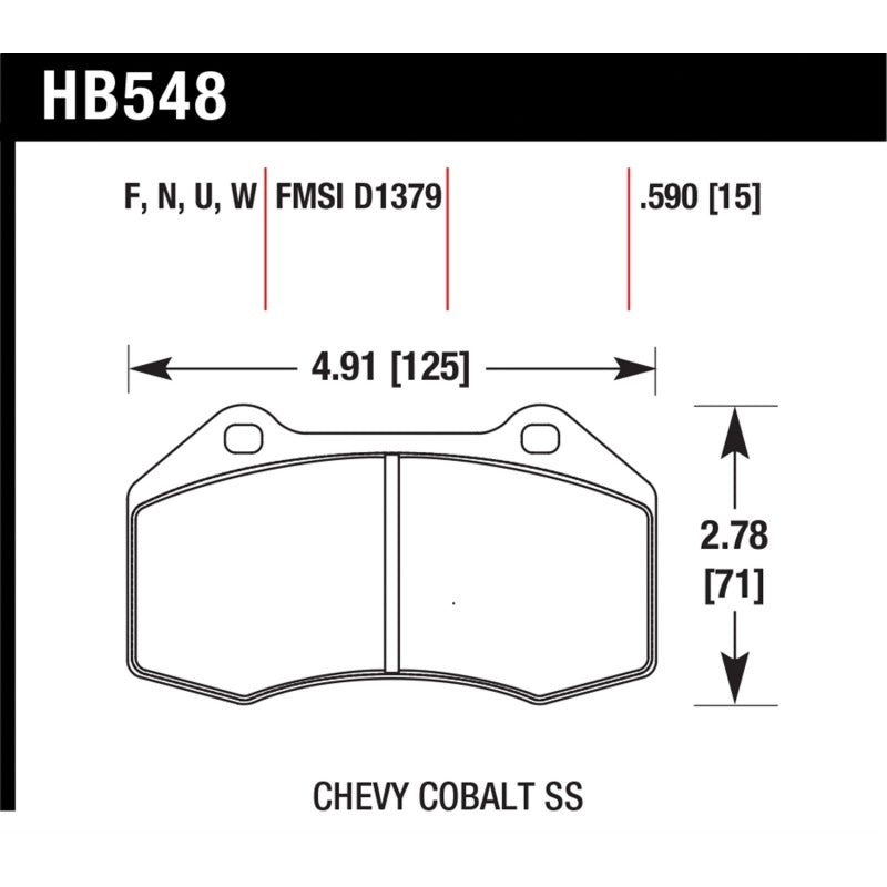 Hawk Miata Brembo / Renault Clio / Cobalt SS HP+ Street Front Brake Pads