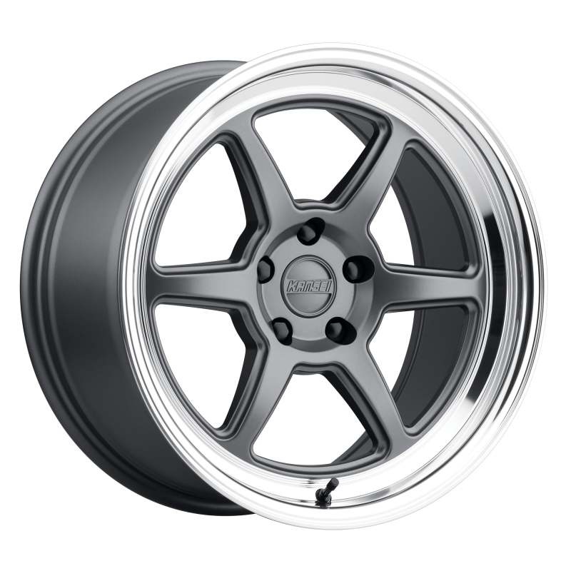 Kansei K14G Roku 18x9in / 5×112 BP / 12mm Offset / 66.56mm Bore – Grey & Machined Lip Wheel