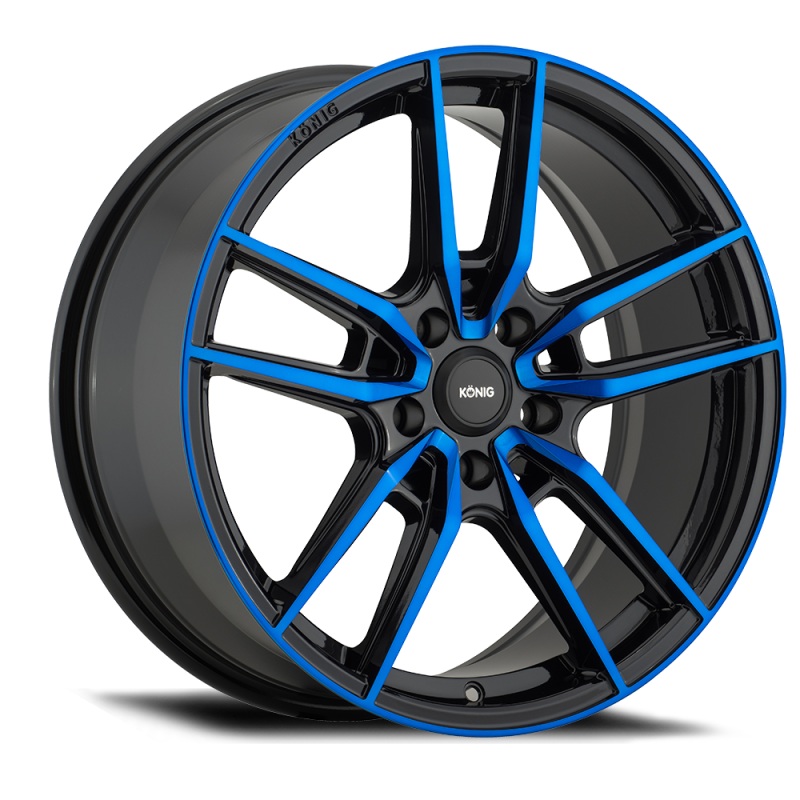 Konig Myth 18×8 5×108 ET43 Gloss Black w/ Blue Tinted Clearcoat