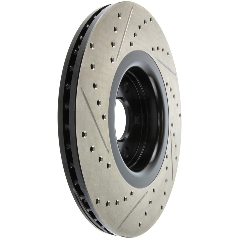 StopTech 14+ Ford Focus ST w/ 335mm Brakes Front Left Slotted & Drilled Rotor