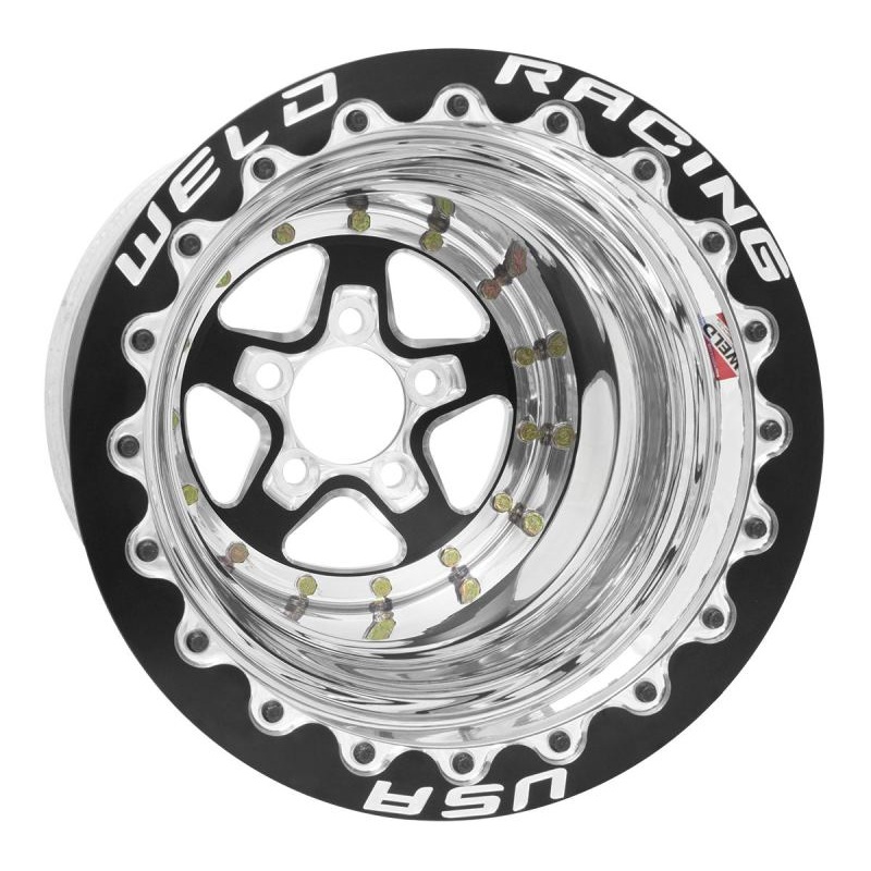 Weld Alumastar 2.0 15×12 / 5×4.75 BP / 5in. BS Black Wheel – Black Single Bead Lock MT