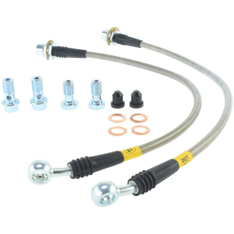 StopTech 94-02 Ford Mustang (Exc Cobra) / 03-04 Mustang Base & GT Stainless Steel Front Brake Lines
