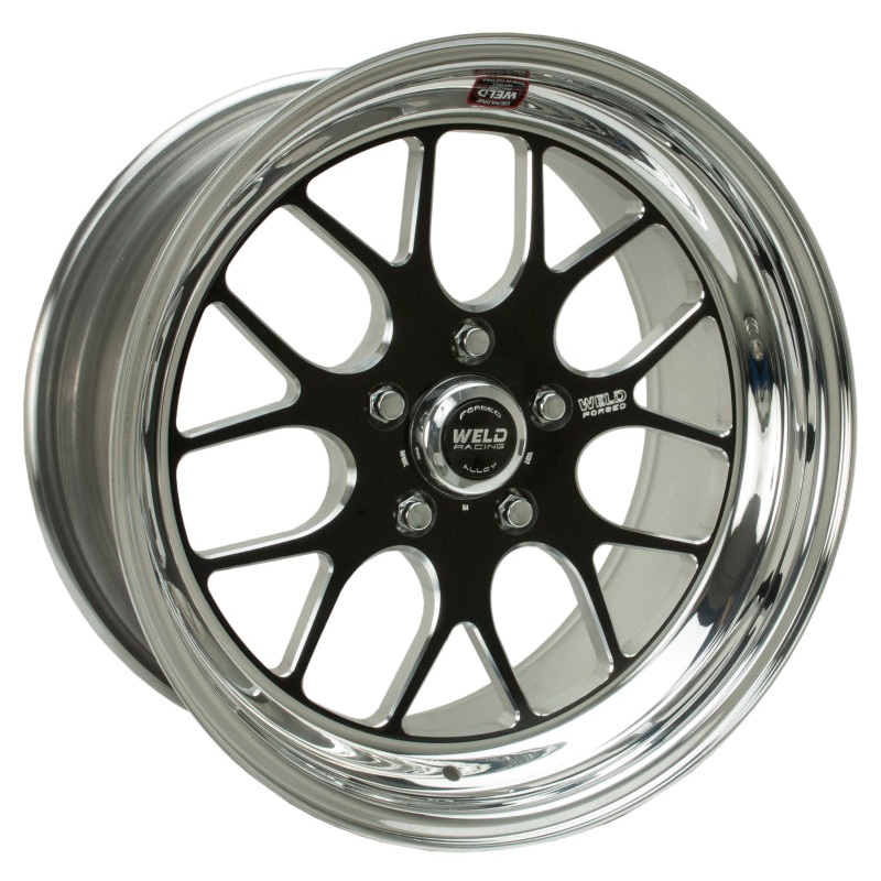 Weld S77 18×10.5 / 5×4.75 BP / 7.7in. BS Black Wheel (Low Pad) – Non-Beadlock