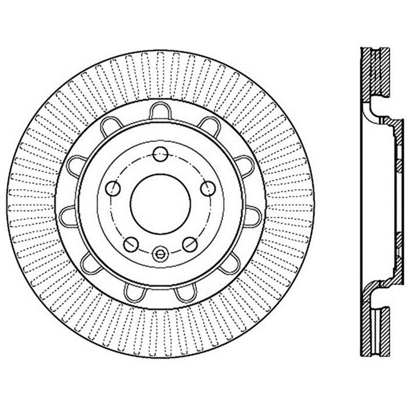 StopTech 17 Ford Flex/ 17 Ford Explorer w/ Heavy Duty Brakes Front Left Slotted Rotor