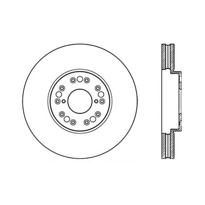 StopTech 93-05 Lexus GS 300/350/400/430/450H / 00-05 IS250/300/350 Front Left Drilled Rotor