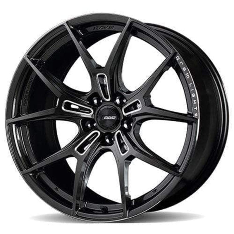 Gram Lights 57FXZ 18×9.5 +22 5-114.3 Super Dark Gunmetal & Machining Rim Edge DC Wheel